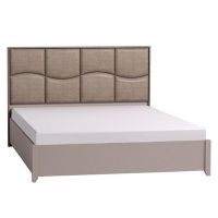 Кровать ГМФ 307 Люкс 160*200 Brownie мокко/furor brown grey