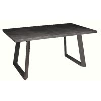 Стол Мамадома LOFT LUX-160 дымчатая керамика/черный