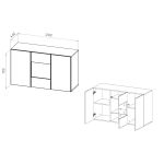 Комод НК-Мебель Point ТИП-1.2 белый/белый глянец