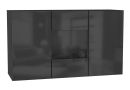 Купить Комод НК-Мебель Point ТИП-1.2 черный/ черный глянец
