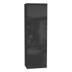 Шкаф навесной НК-Мебель Point ТИП-20 черный/ черный глянец