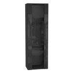 Шкаф навесной НК-Мебель Point ТИП-21 черный/ черный глянец