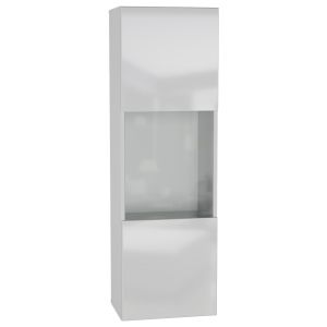 Купить Шкаф навесной НК-Мебель Point ТИП-22 белый/белый глянец