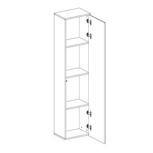 Купить Шкаф навесной НК-Мебель Point ТИП-40 белый/белый глянец