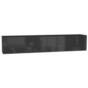 Купить Шкаф навесной НК-Мебель Point ТИП-50 цвет черный/ черный глянец