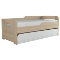 Кровать Аквилон 900.1  Стиль туя светлая/кофе с молоком