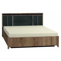 Кровать ГМФ К308 Люкс 140*200 с подъемным механизмом Nature дуб табачный craft/черный