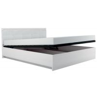 Кровать Аквилон 18ПМ 180*200 с подъемным механизмом Азалия бодега белый/пунто белый