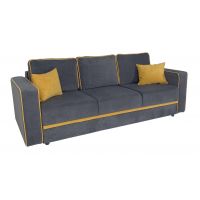Диван Аквилон Кредо ППУ ультра графит/ ультра мустард