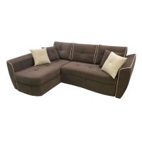 Диван Аквилон Десерт  левый НПБ ультра шоколад/ ультра айвори