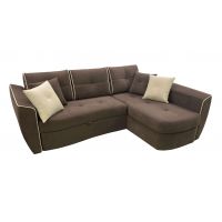 Диван угловой Аквилон АВК- Десерт правый  НПБ  Ультра шоколад/ Ультра ультра шоколад/ ультра айвори