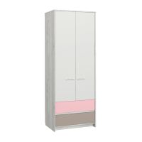 Шкаф Аквилон Зефир 2 дуб эльза/ розовый