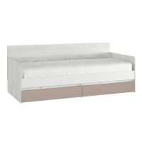 Кровать Аквилон Зефир 900.4 дуб эльза/ мокко