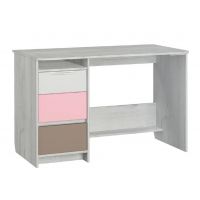 Стол письменный Аквилон Зефир 17.2 дуб эльза/ розовый