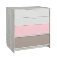 Комод Аквилон Зефир 9.1 дуб эльза/ розовый