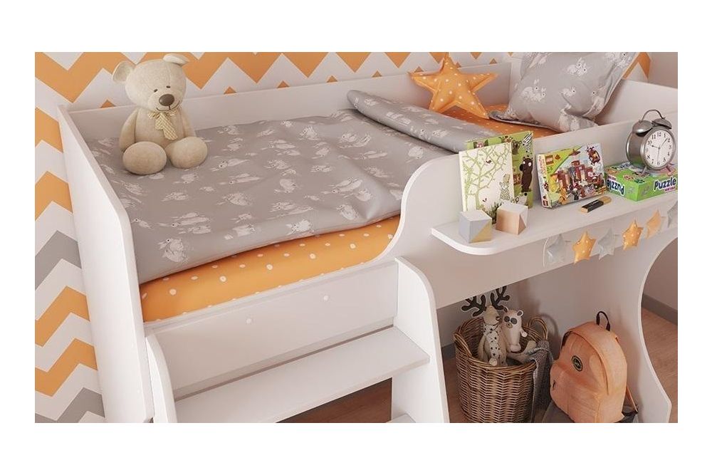 Кровать двухъярусная polini kids dream 1500 белый