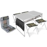 Комплект мебели Ника ССТ-К3 (стол + 4 стула) металлик