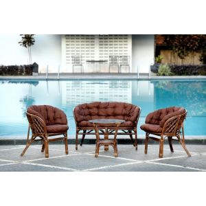 Купить Комплект мебели ЭкоДизайн Багама (диван + 2 кресла + стол) ST 11/33 Б