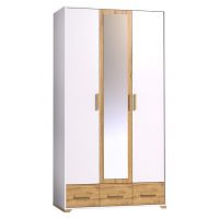 Шкаф ГМФ Айрис 444 белый/ дуб золотистый