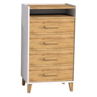 Комод ГМФ Айрис 45 белый/ дуб золотистый