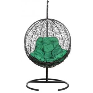 Купить Подвесное кресло ЭкоДизайн RF-03 черный/зеленый