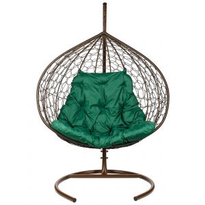 Купить Подвесное кресло ЭкоДизайн RF-02 коричневый/зеленый