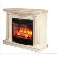 Камин ИнтерФлейм Genius+P25 LED F/X бежевый с золотой патиной