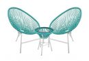 Купить Комплект мебели ЭкоДизайн Acapulco (стол + 2 стула) бирюзовый