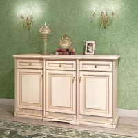 Тумба Миассмебель Джоконда комод 3 дв крем