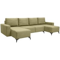 Диван угловой Комфорт-S ОЛИВИЯ П-образный Melange khaki зеленый