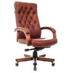 Кресло офисное Бюрократ T-9928WALNUT светло-коричневый