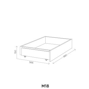 Купить Ящик для кровати Комфорт-S АГАТА М18 выкатной белый