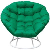 Шезлонг Комфорт-S Кресло Хелми белый каркас зелёный