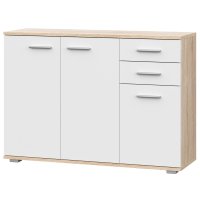Комод НК-Мебель НК-FUN комод КД-3 белый/дуб сонома