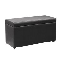 Банкетка Комфорт-S ДВУХМЕСТНАЯ экокожа черный