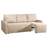 Диван угловой Комфорт-S ПАТРИК-1 велюр бежевый