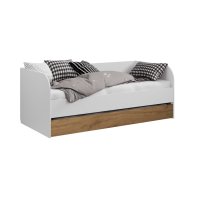 Кровать Комфорт-S АДЕЛЬ М2 2-х уровневая белый/дуб вотан