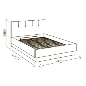 Купить Кровать Комфорт-S Илия М12 1400 без подъёмного механизма туя светлая