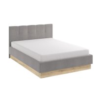 Кровать Комфорт-S Илия М9 1600 дуб ирландский/амаретти/велюр капучино