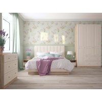 Спальный гарнитур Комфорт-S БОГУСЛАВА дуб баррик/крем брюле